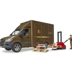 Voertuigen|Jongens>Bruder Mercedes Benz Sprinter UPS + Figuur en Accessoires