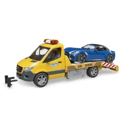 Auto's|Jongens>Bruder Mercedes Benz Sprinter Autotransporter en Roadster + Licht en Geluid