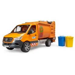 Voertuigen|Jongens></noscript> Bruder Mercedes Sprinter vuilniswagen met 2 containers