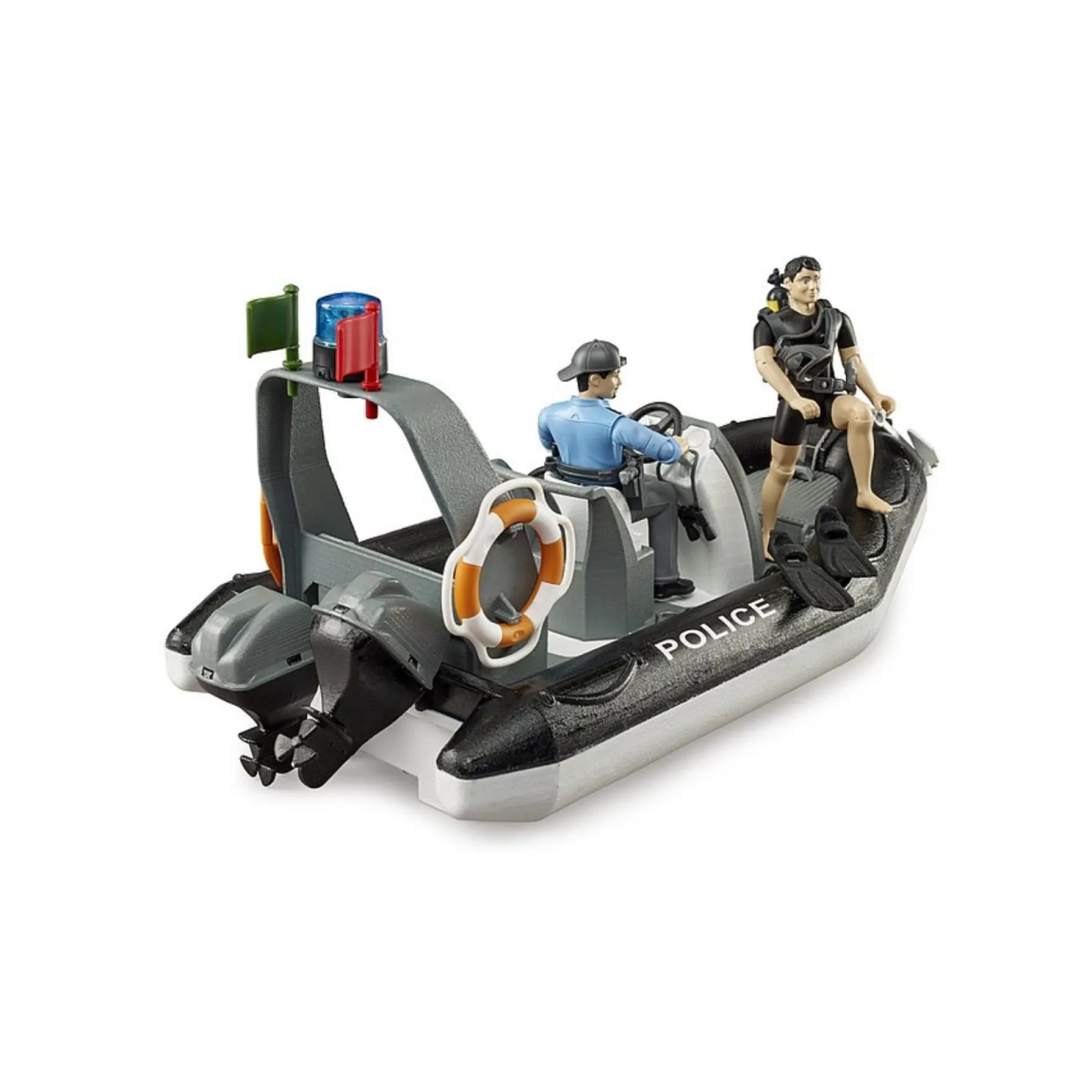 Jongens>Bruder Politie Opblaas Boot Met Licht En Geluid