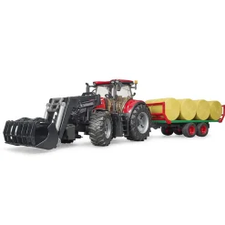 Auto's|Jongens>Bruder Tractor Case Met Balenaanhanger