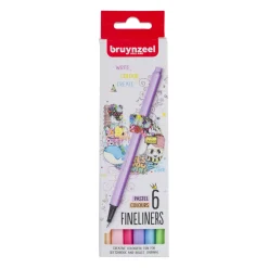 Tekenen / Kleuren>Bruynzeel Fineliner Set 6 Kleuren Pastel