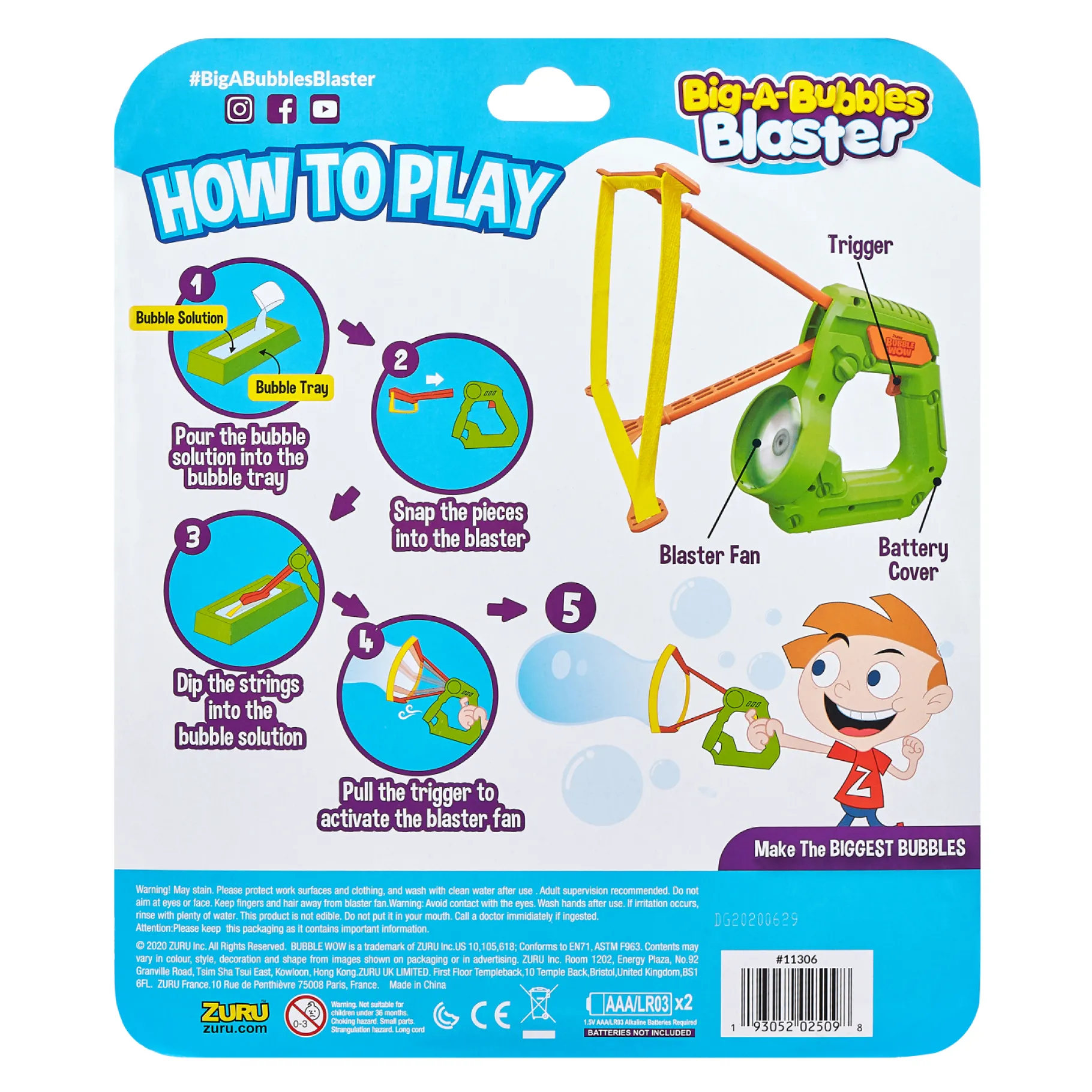 Bellenblaas>Zuru Bubble Wow Big A Bubbles Blaster Series 1 Assorti