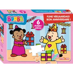 Houten Puzzels> Bumba PUzzel 6 Stuks Fijne Verjaardag