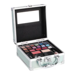 Make-Up></noscript> Casuelle Alu Mini Cosmetica Koffer Holografisch  Zilvergroen