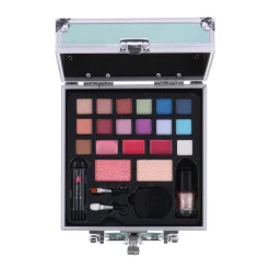 Make-Up></noscript> Casuelle Alu Mini Cosmetica Koffer Holografisch  Zilvergroen
