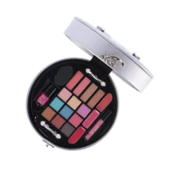Make-Up></noscript> Casuelle Cosmetica Koffer Rond Zilver