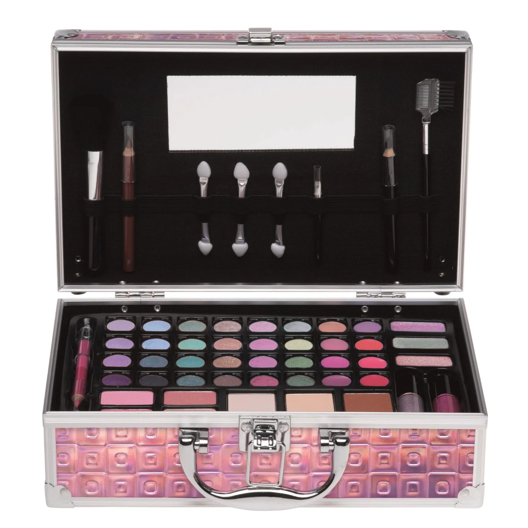 Make-Up>Casuelle Holografisch Make Up Koffer Roze Glamour