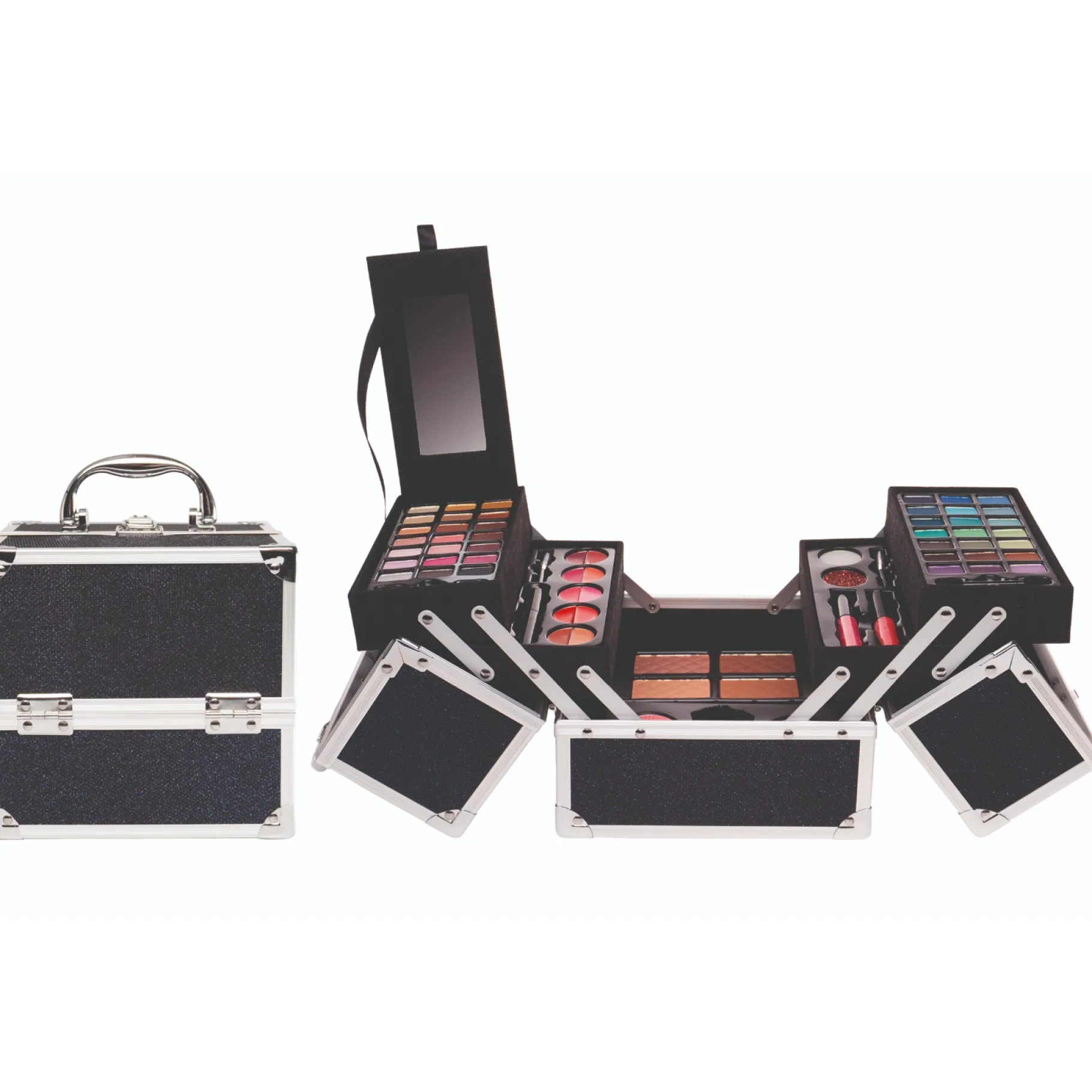 Make-Up> Casuelle Make-Up Koffer Black Blue Glitter