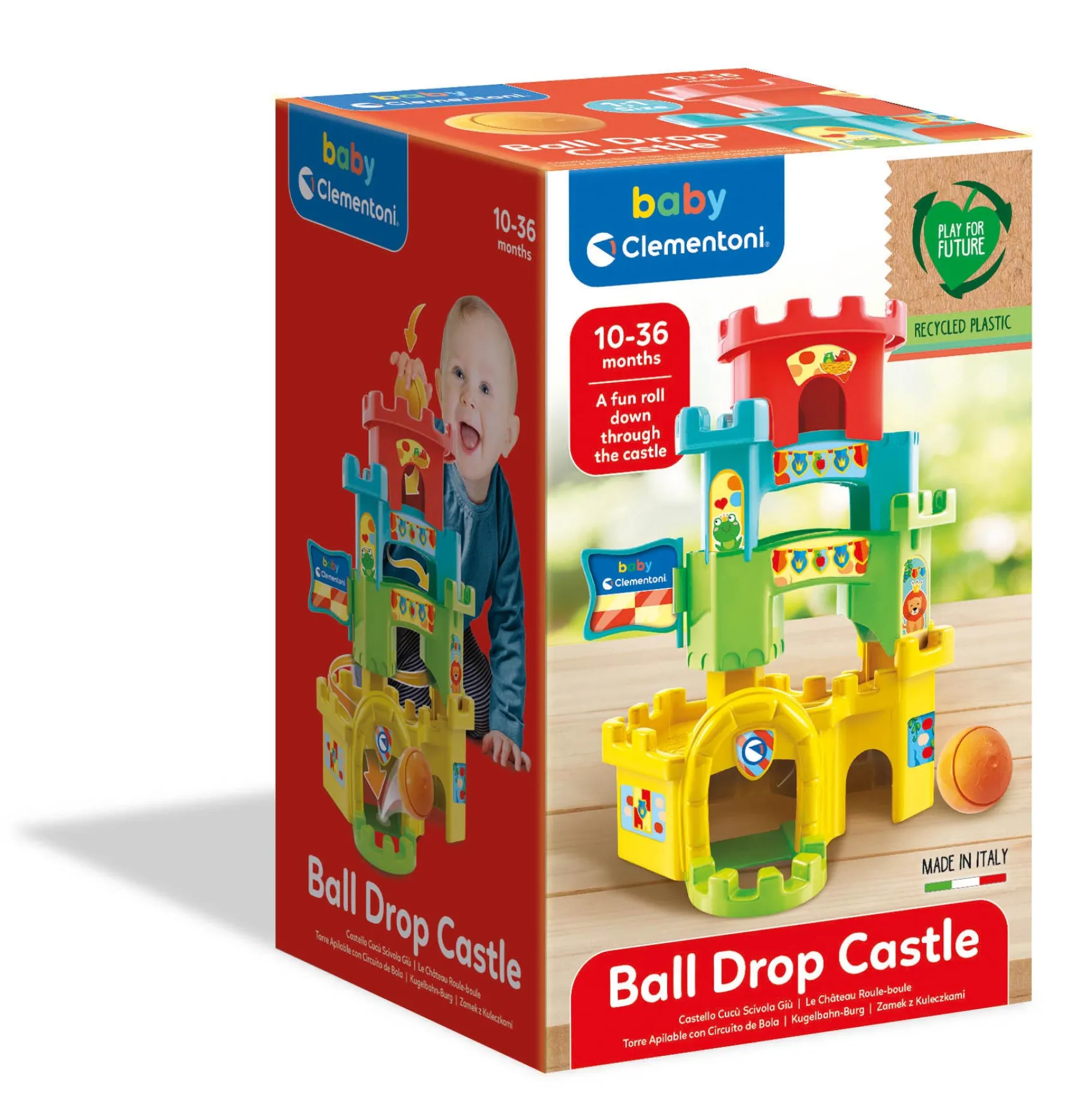 Stapeltorens>Clementoni baby speelkasteel rollende bal