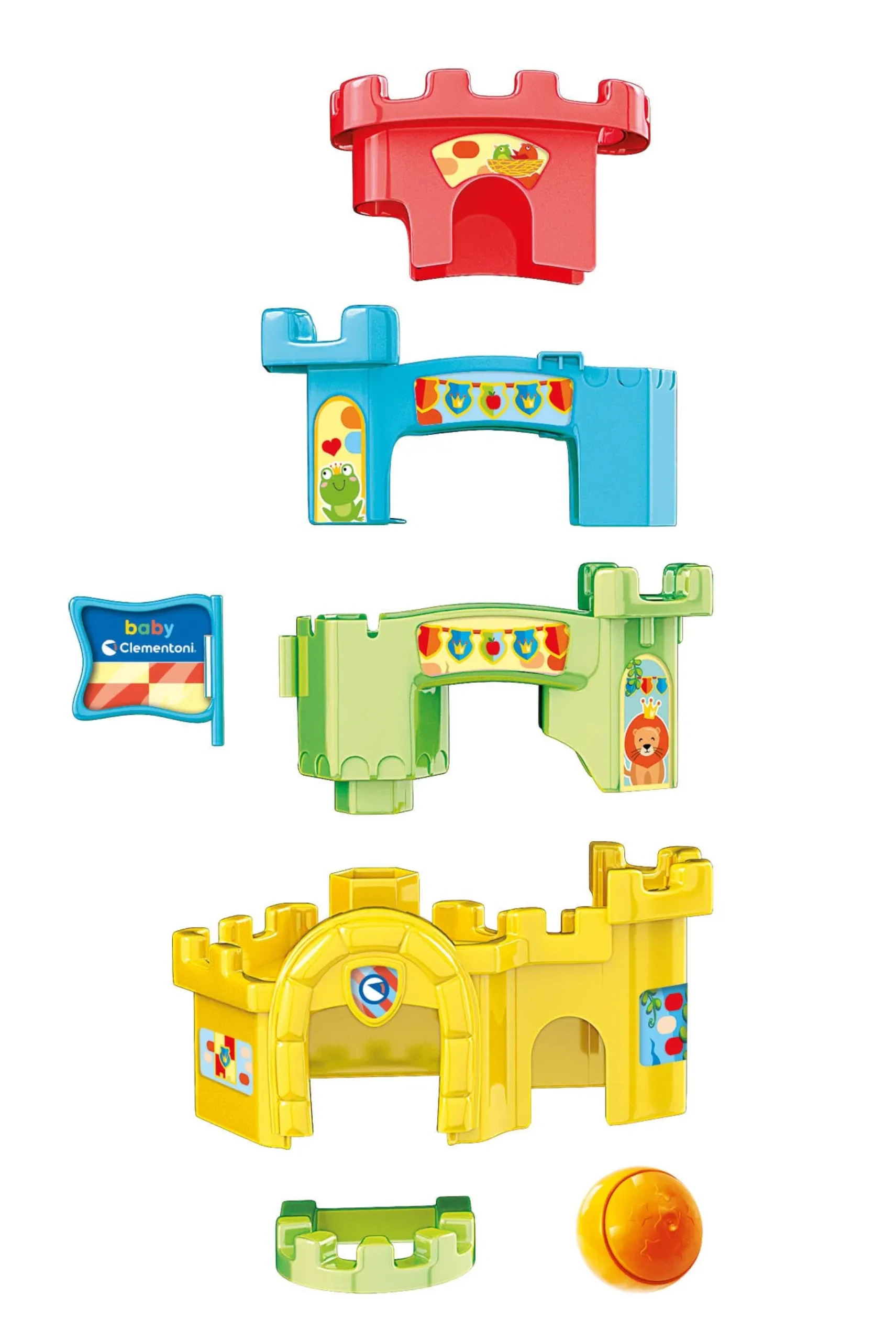 Stapeltorens>Clementoni baby speelkasteel rollende bal