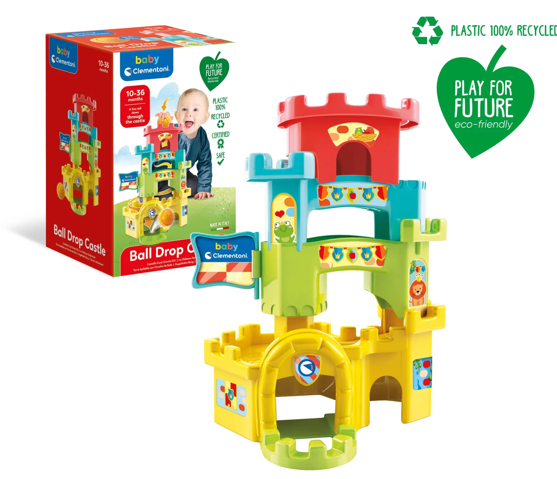 Stapeltorens>Clementoni baby speelkasteel rollende bal