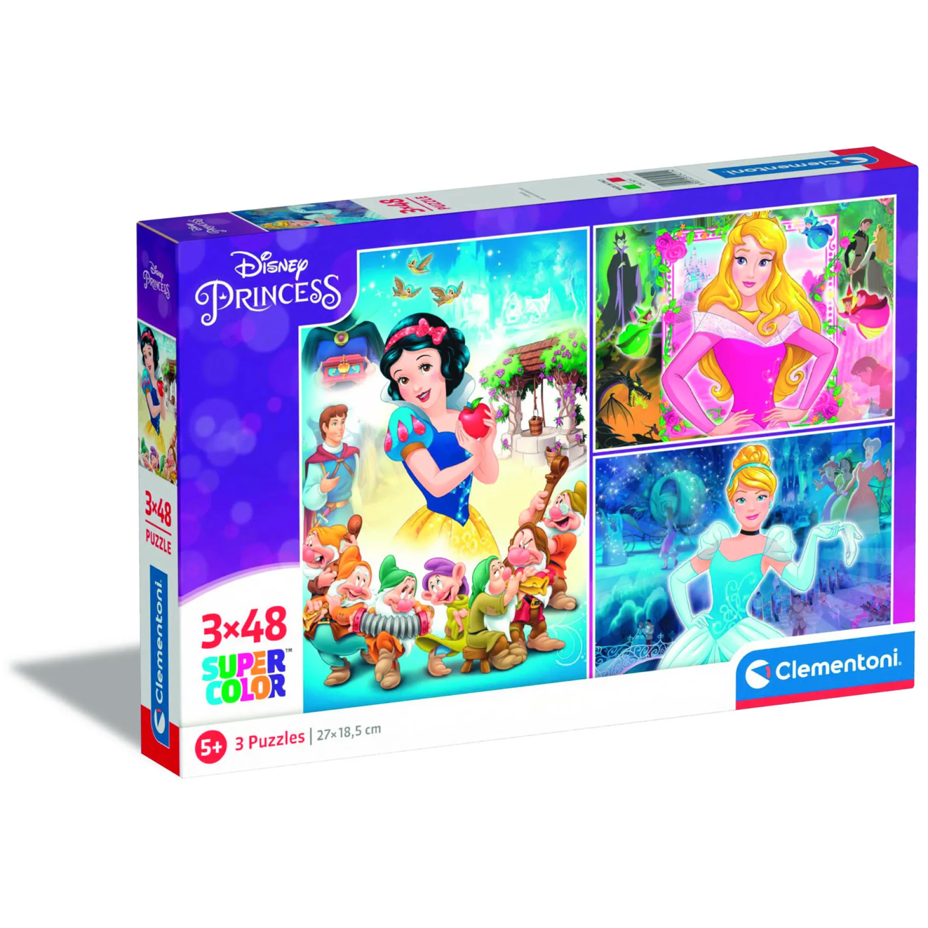 Legpuzzels>Clementoni disney princess puzzel 3 x 48 stukjes