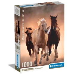 Legpuzzels> Clementoni Puzzel 1000 stuks rennende paarden  compact