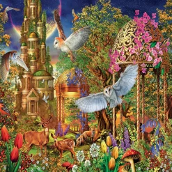 Houten Puzzels> Clementoni puzzel Fantasie Tuin 1500 stukjes