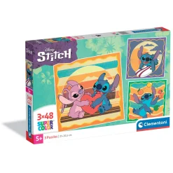 Legpuzzels> Clementoni Puzzel 3x48 Stukjes Stitch Disney