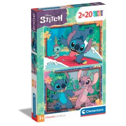 Legpuzzels> Clementoni Puzzel 2x20 Stukjes Stitch Disney