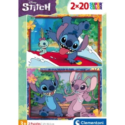 Legpuzzels> Clementoni Puzzel 2x20 Stukjes Stitch Disney