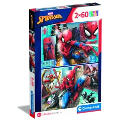 Legpuzzels>Clementoni spider-man puzzel 2 x 60 stukjes