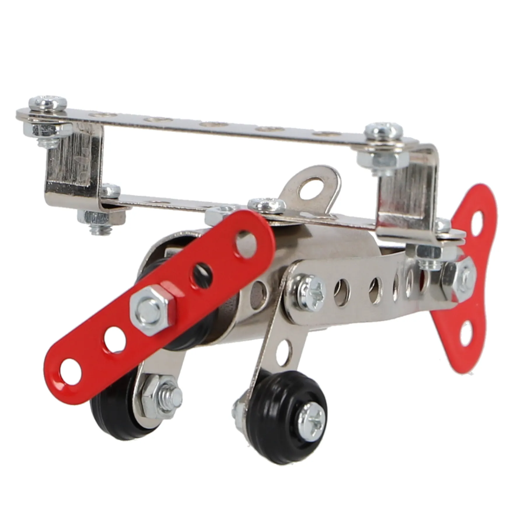 Jongens|Voertuigen> Constructieset voertuigen metaal 4 assorti