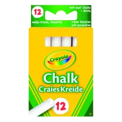 Schoolborden>Crayola Krijtjes 12 Wit Stofvrij