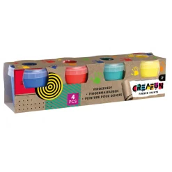 Verven / Schilderen>Creafun vingerverf 4 X 140 Gram
