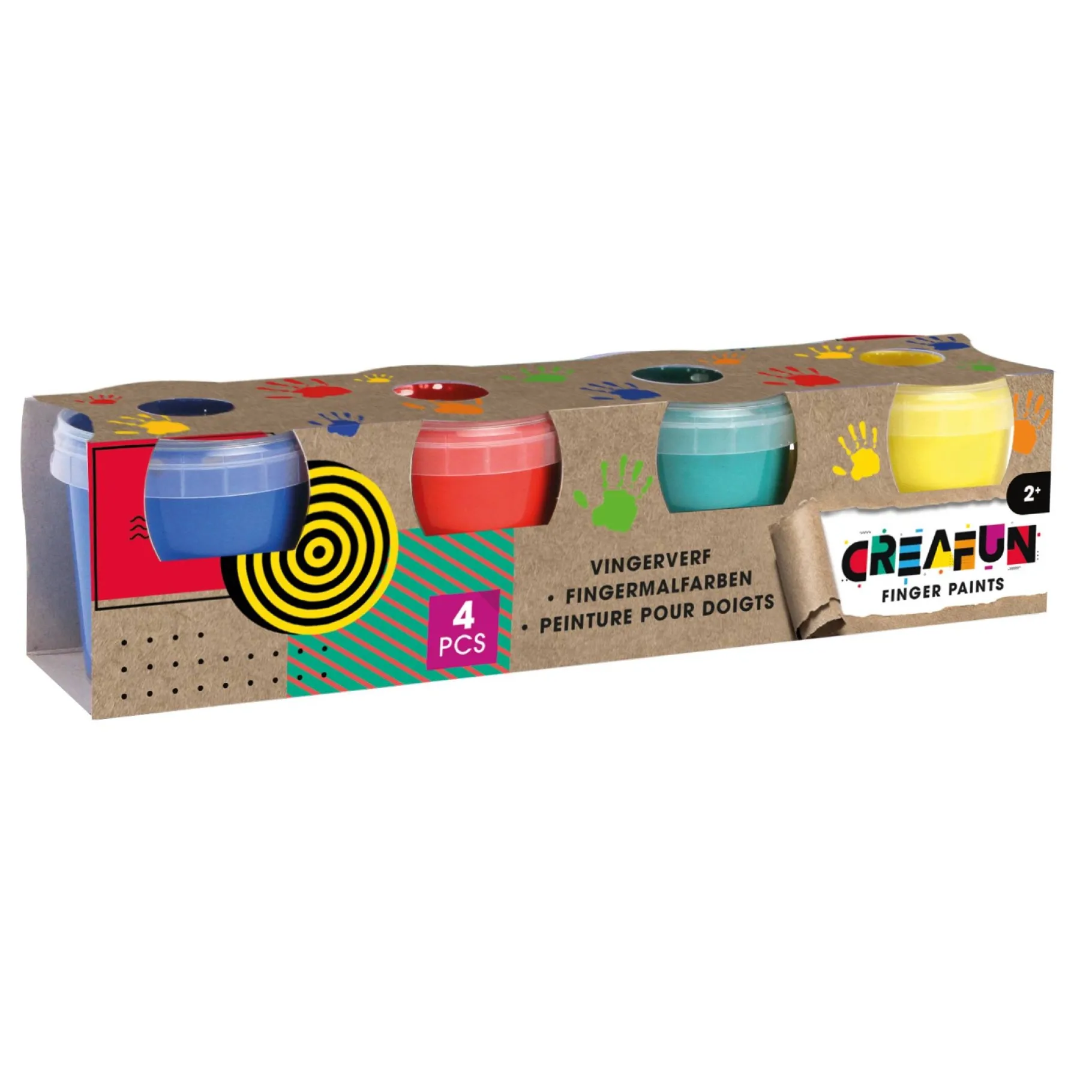 Verven / Schilderen>Creafun vingerverf 4 X 140 Gram