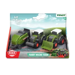 Boerderij|Jongens>Dickie Toys Fendt Tractor 3-Delige set (3 Assorti) 9 Cm