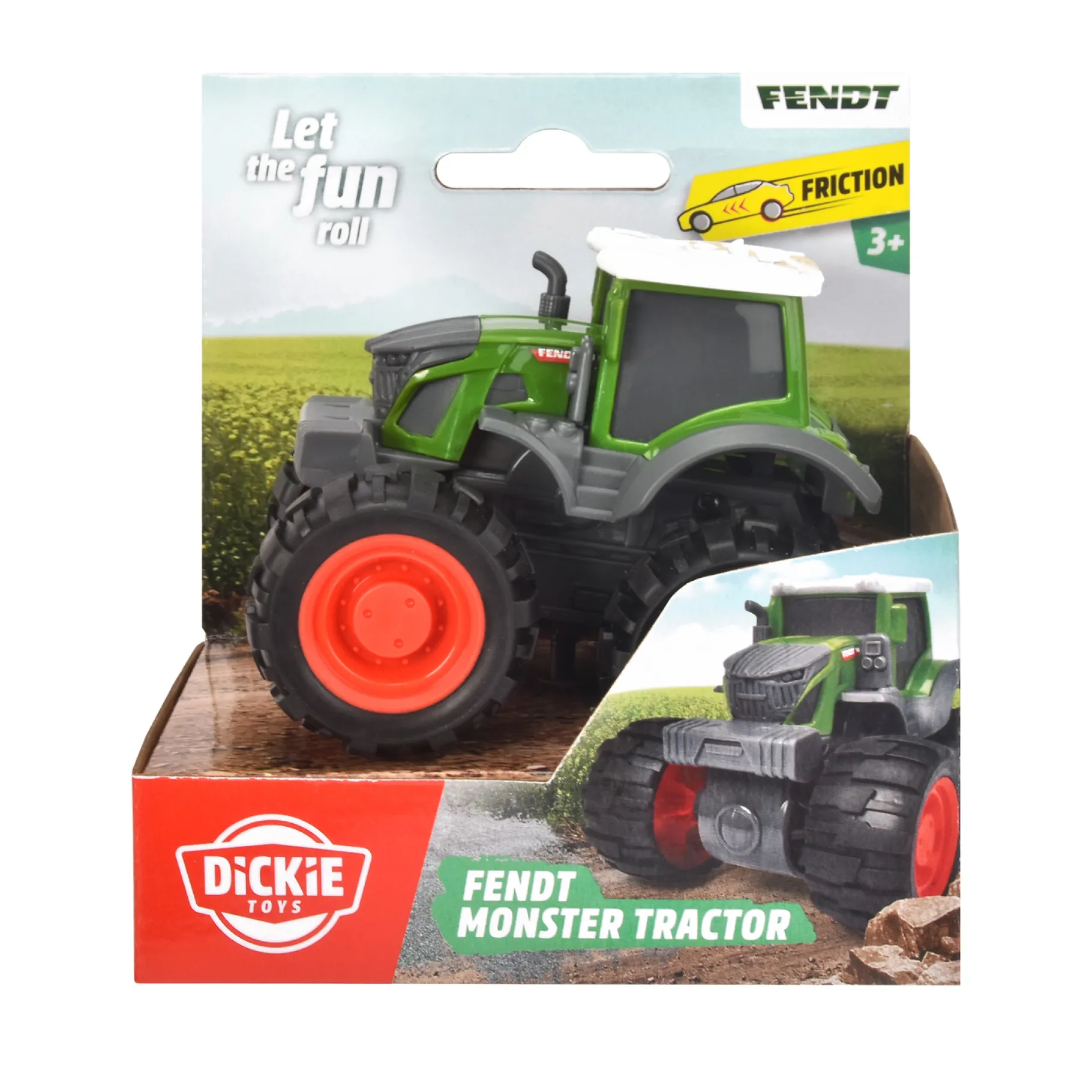 Auto's|Jongens>Dickie Toys Tractor Fendt Met Frictie 9 Cm