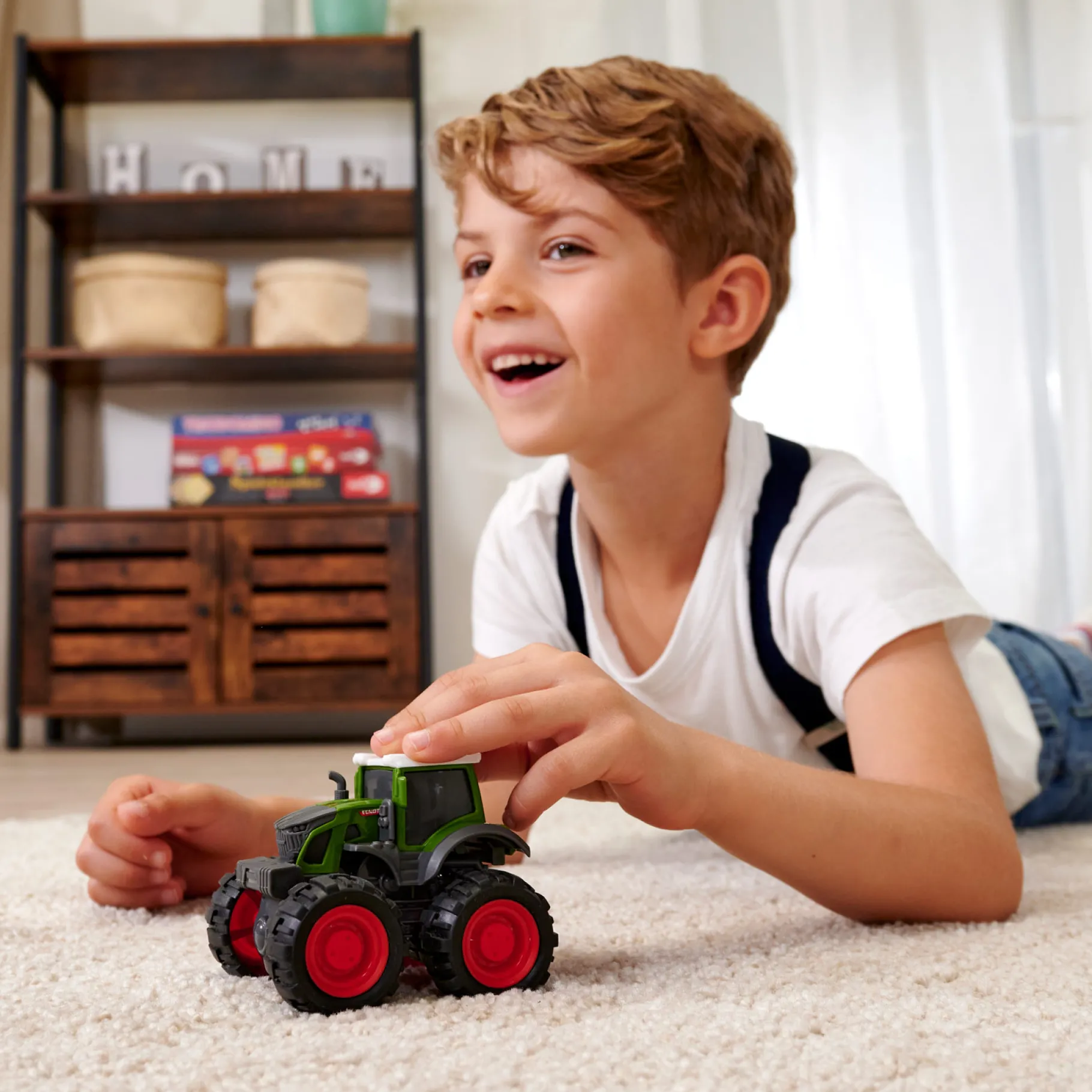 Auto's|Jongens>Dickie Toys Tractor Fendt Met Frictie 9 Cm
