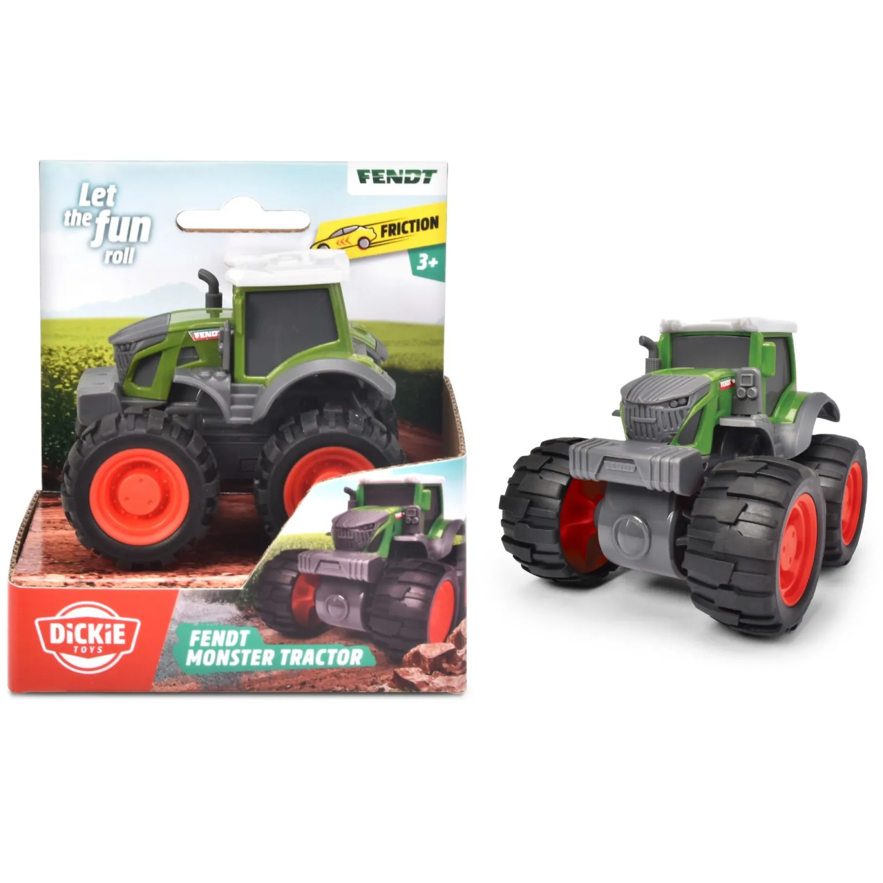 Auto's|Jongens>Dickie Toys Tractor Fendt Met Frictie 9 Cm