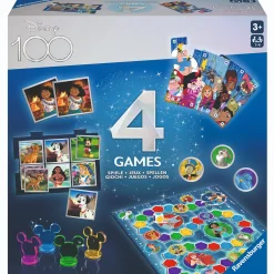 Kinderspellen|Bordspellen>Ravensburger Disney 100 4-in-1 - Bordspel