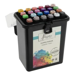 Tekenen / Kleuren> Duo markers 24 stuks in luxe box