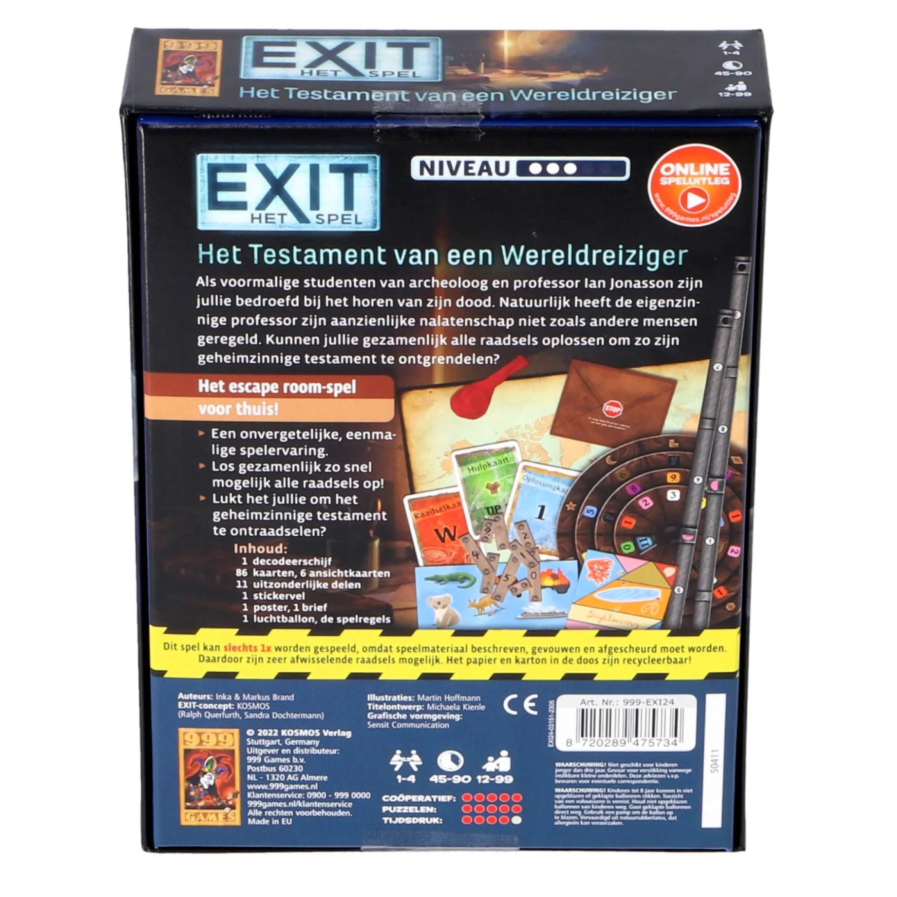 Denkspellen>999-games Exit: Het Testament van een Wereldreiziger - Denkspel