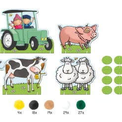 Knutselsets> Fien En Teun Pompom Plakken Knutselset