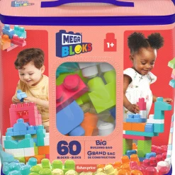 Bouwstenen>Mega Bloks Fischer price first builders  blokkentas 60 stuks roze
