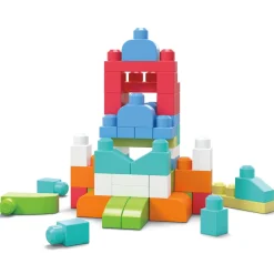 Bouwstenen></noscript>Mega Bloks Fischer price first builders  blokkentas 60 stuks roze