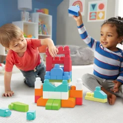 Bouwstenen></noscript>Mega Bloks Fischer price first builders  blokkentas 60 stuks roze