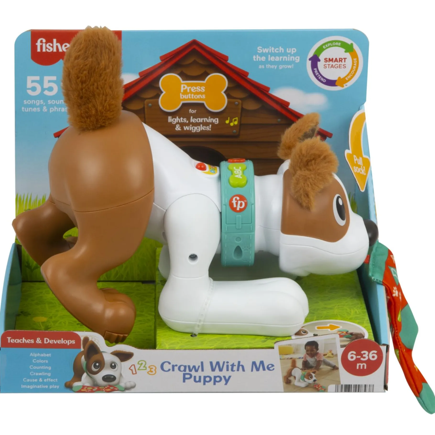 Babyspeelgoed>Mattel Fisher Price 123 Crawl With Me Puppy Nl