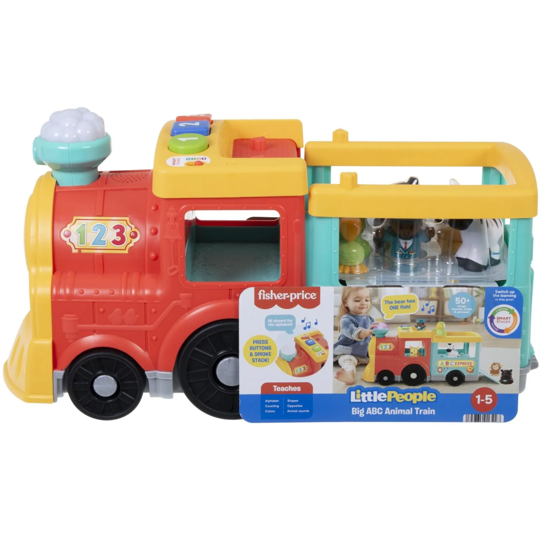 Voertuigen|Babyspeelgoed>Mattel Fisher Price Little People Big Abc Animal Train NL