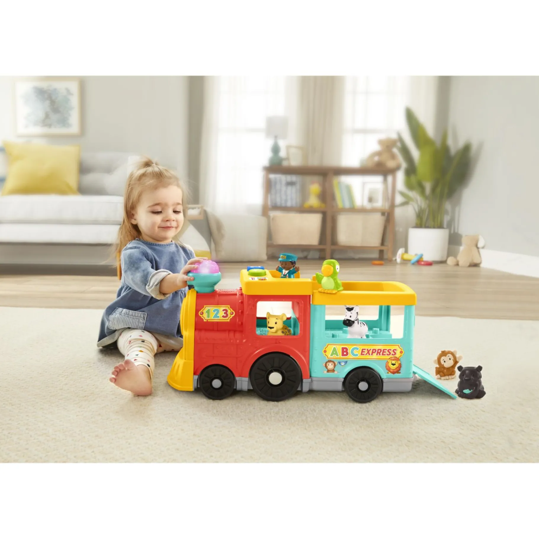 Voertuigen|Babyspeelgoed>Mattel Fisher Price Little People Big Abc Animal Train NL