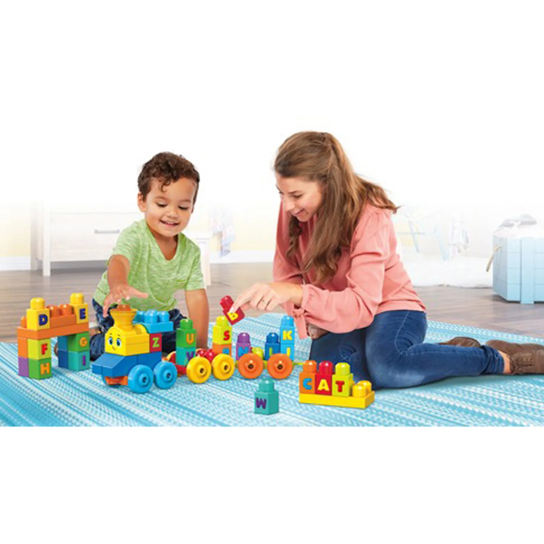 Bouwstenen>Mega Bloks Fisher Price ABC Leren Trein