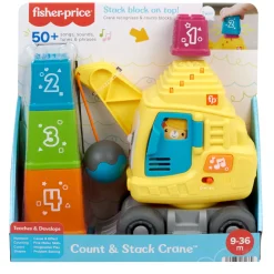 Stapeltorens> Fisher price tel- en stapelkraan