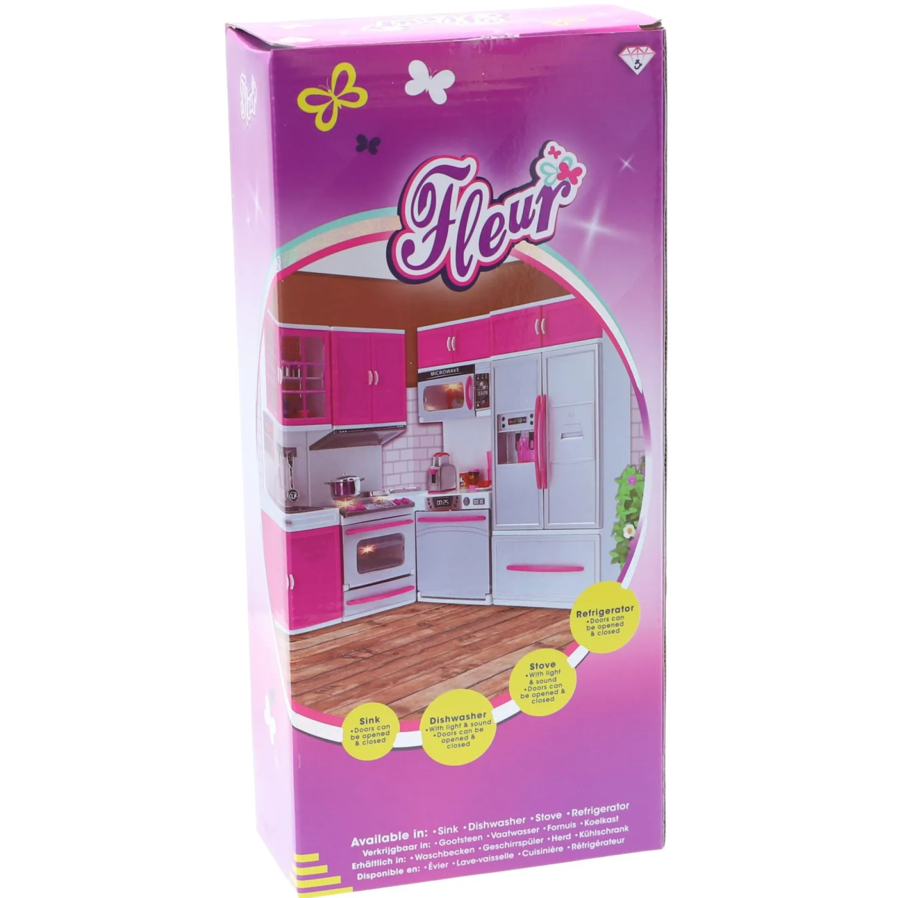 Meisjes|Speelsets>Fleur Keuken Speelset Gootsteen Met Keukenkastjes