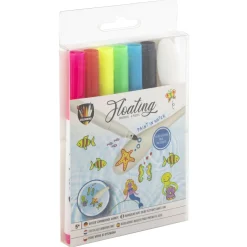 Tekenen / Kleuren> Floating Markers Stiften 6 Stuks + Accesoires