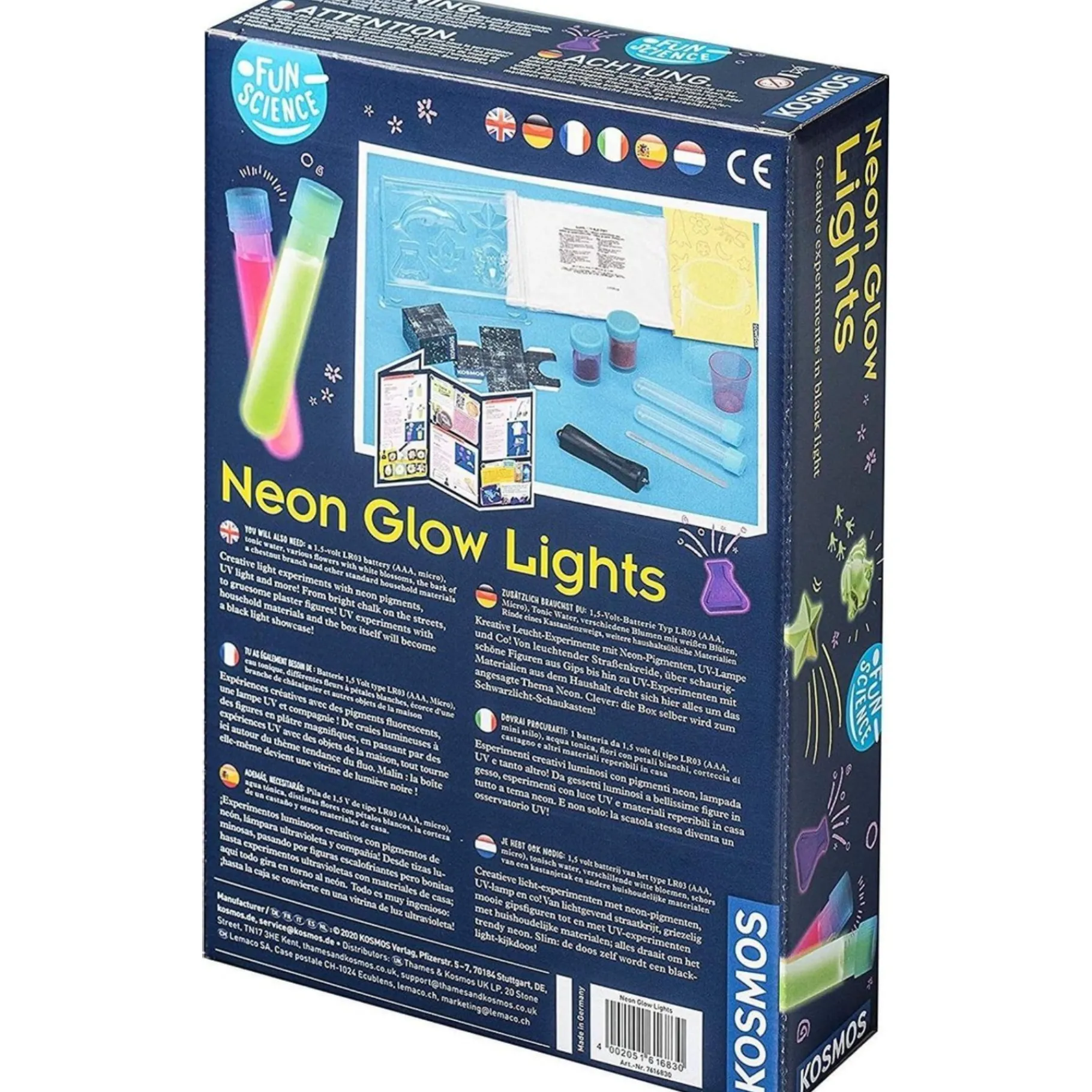 Wetenschapsspellen|Jongens> Fun Science Neon Glow Lights