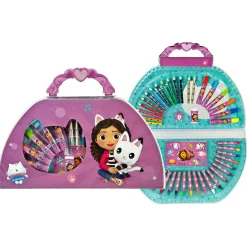 Tekenen / Kleuren> Gabby's Dollhouse Kleurkoffer 51-delig