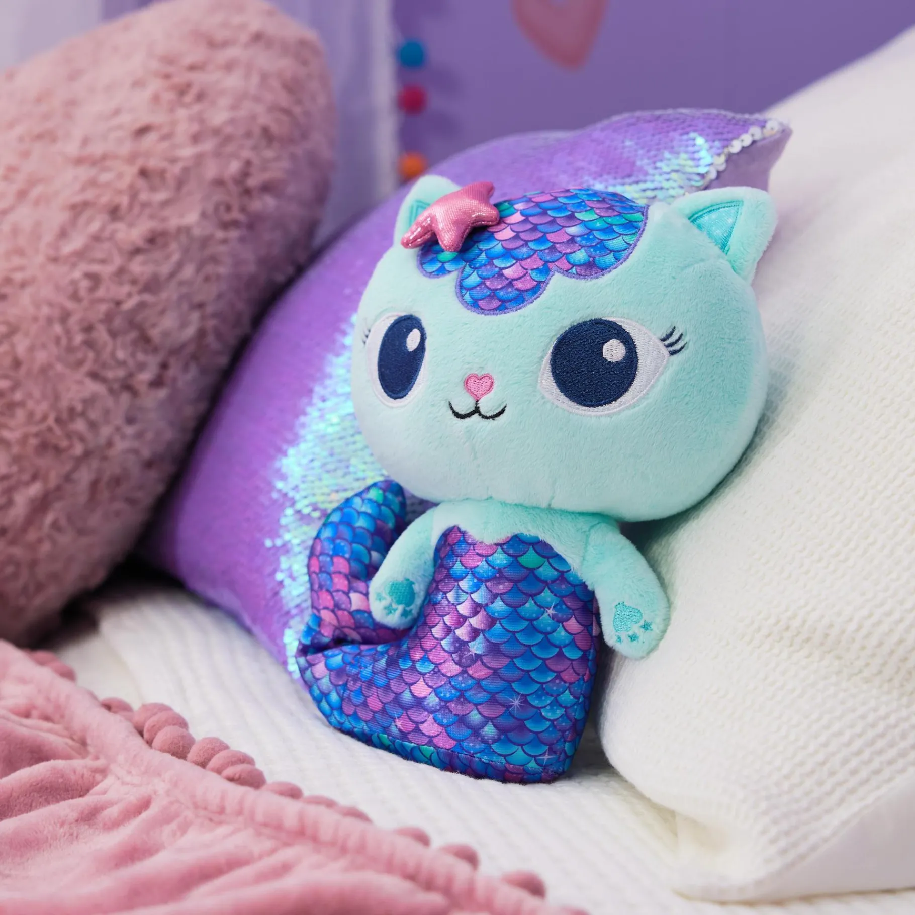 Plucheknuffels>Spinmaster Gabby's Poppenhuis - Deluxe Plush Meerminkat