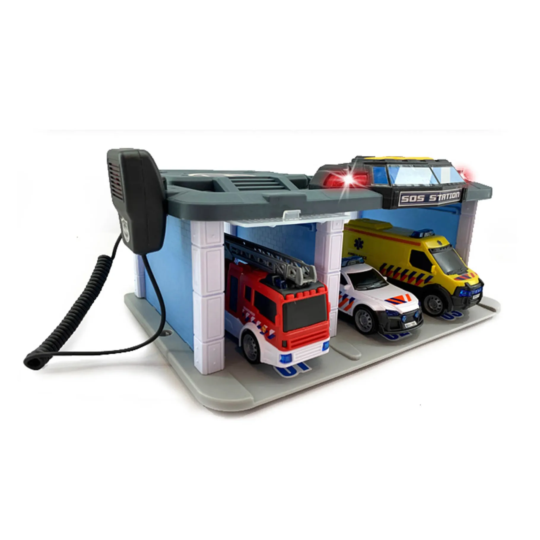 Jongens|Auto's>Dickie Garage rescue center met licht en geluid b/o nl