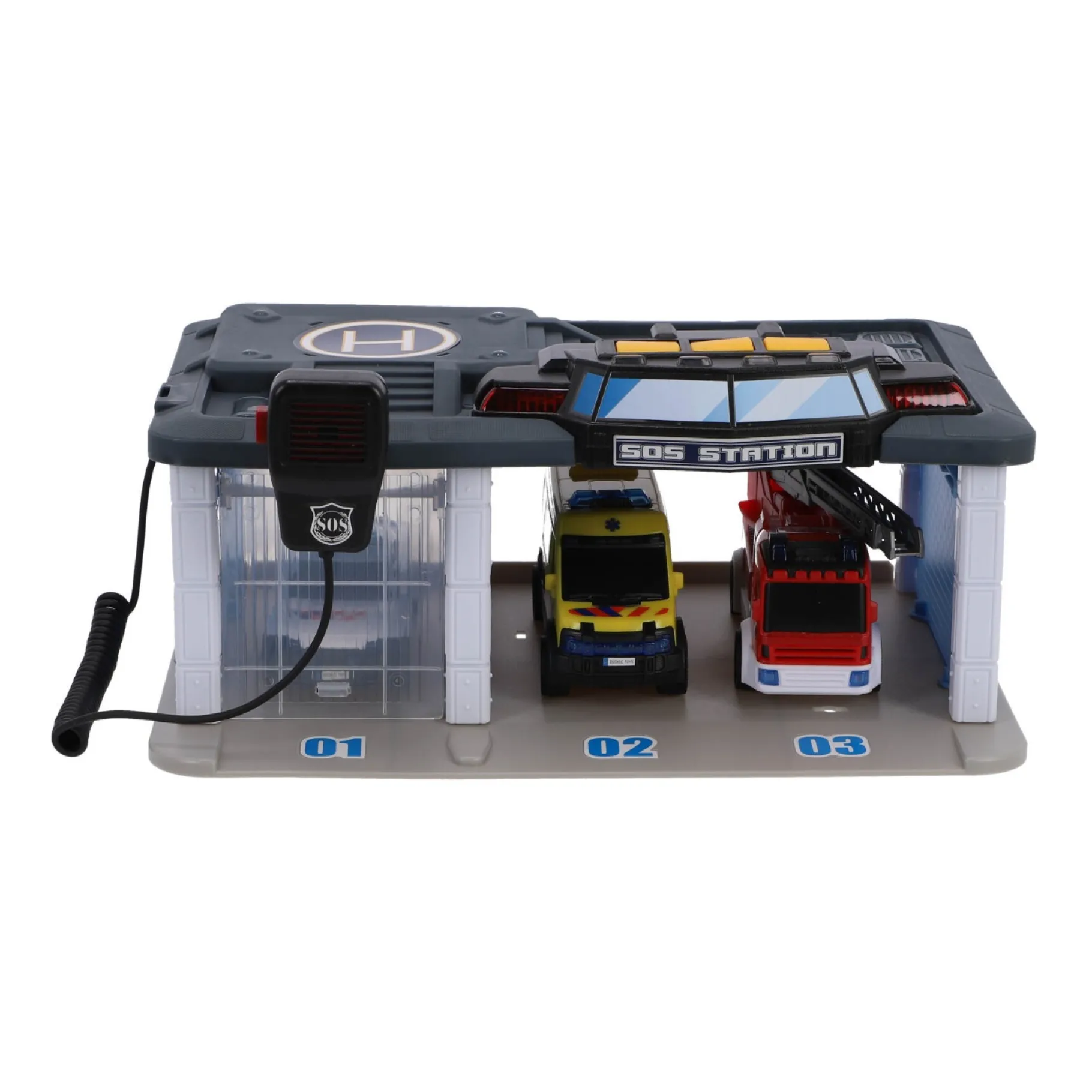 Jongens|Auto's>Dickie Garage rescue center met licht en geluid b/o nl